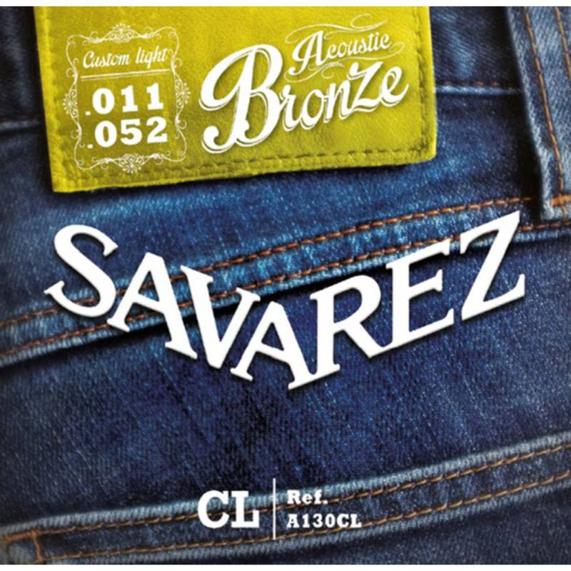 Струны для акустической гитары Savarez A130CL Bronze Custom Light 11/52