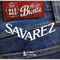 Струны для акустической гитары Savarez A130L Bronze Light 12/53
