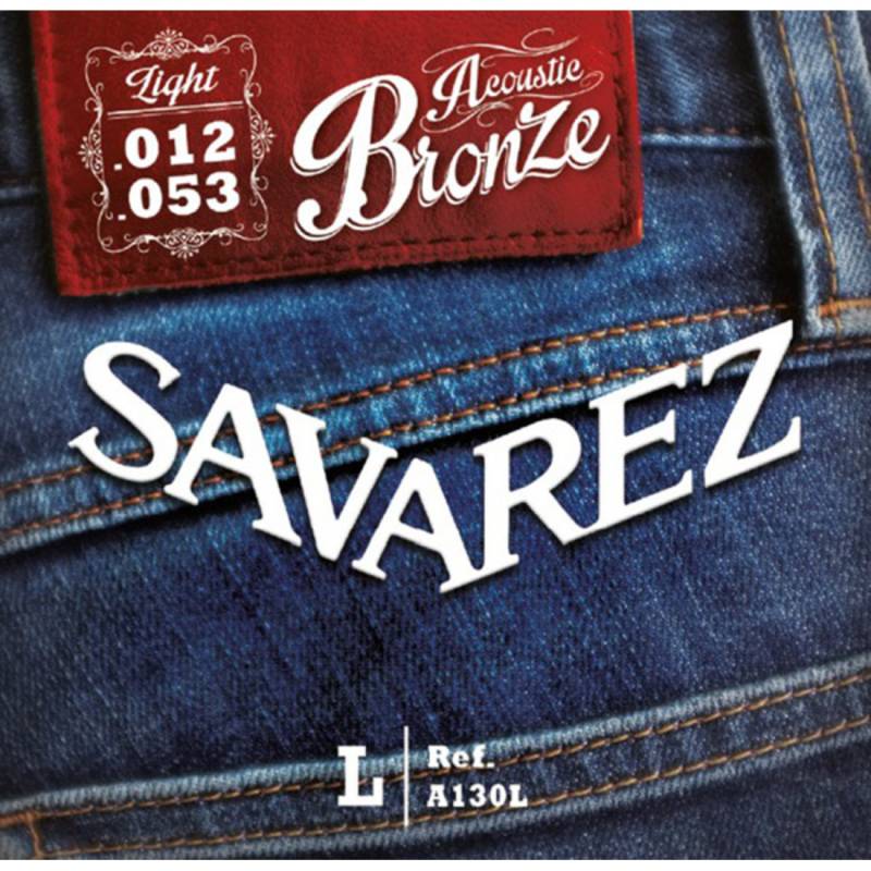 Струни для акустичної гітари Savarez A130L Bronze Light 12/53