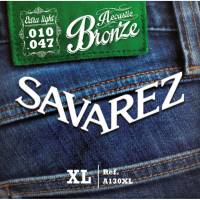Струны для акустической гитары Savarez A130XL Bronze Extra Light 10/47
