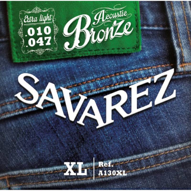 Струны для акустической гитары Savarez A130XL Bronze Extra Light 10/47