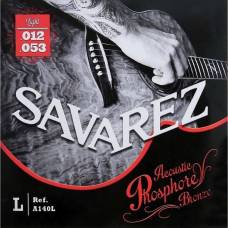 Струни для акустичної гітари Savarez A140L Phosphor Bronze Light 12/53