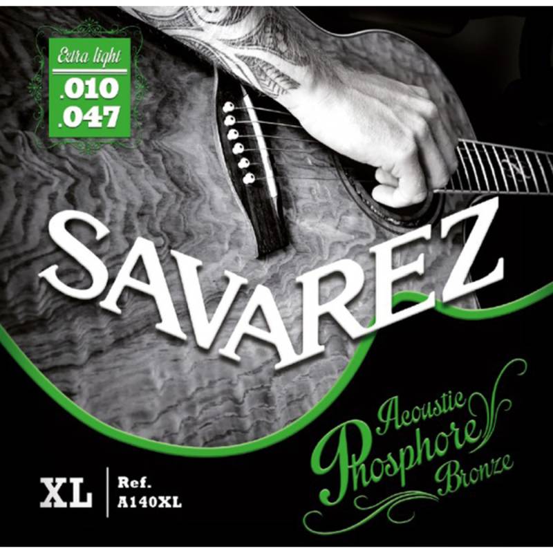 Струни для акустичної гітари Savarez A140XL Phosphor Bronze Extra Light 10/47