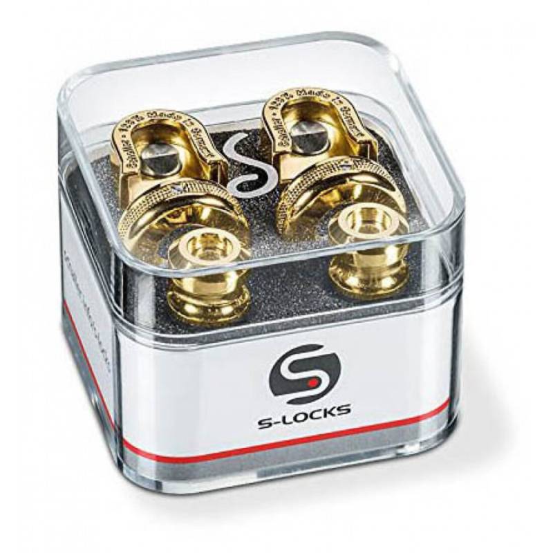 Стреплоки для ремня Schaller 447 Security Locks Gold Chrome