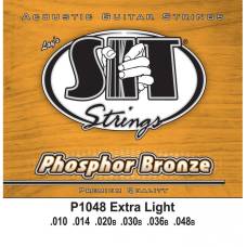 Струни для акустичної гітари SIT P1048 Extra Light Phosphor Bronze 10/48