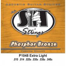 Струни для акустичної гітари SIT P1048 Extra Light Phosphor Bronze 10/48
