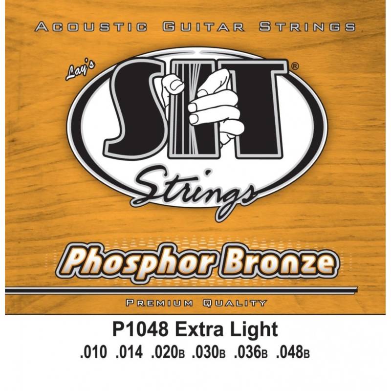 Струни для акустичної гітари SIT P1048 Extra Light Phosphor Bronze 10/48