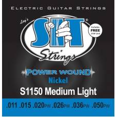 Струни для електрогітари SIT S1150 Medium Light Power Wound Nickel 11/50