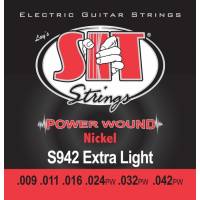 Струни для електрогітари SIT S942 Extra Light Power Wound Nickel 9/42