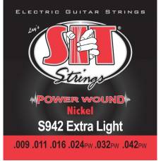 Струны для электрогитары SIT S942 Extra Light Power Wound Nickel 9/42