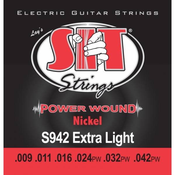 Струни для електрогітари SIT S942 Extra Light Power Wound Nickel 9/42