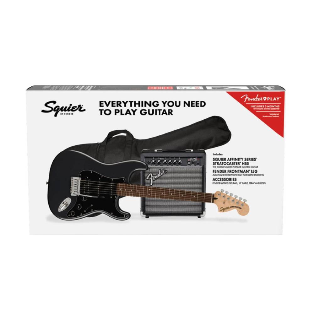 Гитарный набор Squier by Fender AFFINITY SERIES Stratocaster Pack HSS Charcoal 
