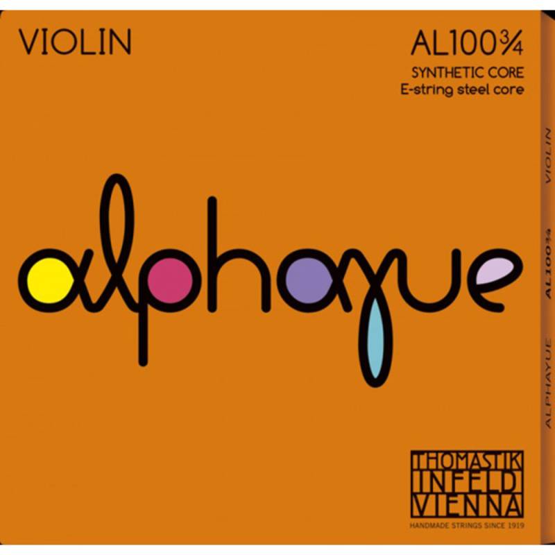 Струны для скрипки Thomastik-Infeld AL100 3/4 Alphayue Synthetic Core E-String Steel Core Medium Tension