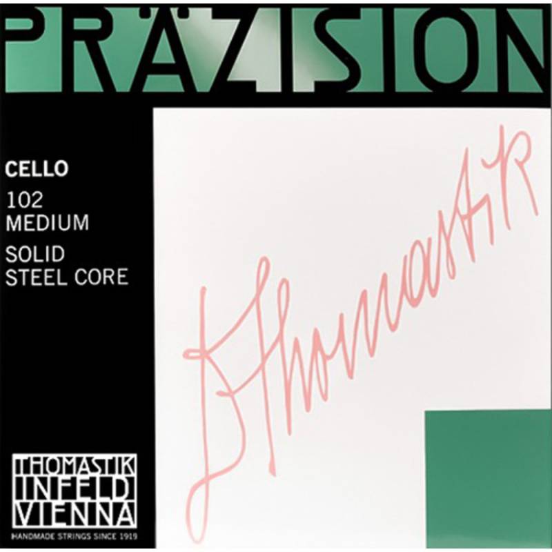 Струни для віолончелі Thomastik-Infeld 102 Präzision Solid Steel Core 4/4 Medium Tension