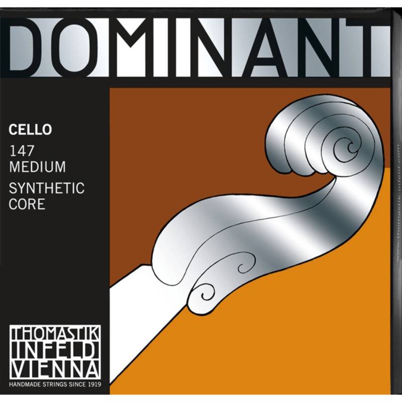 Струни для віолончелі Thomastik-Infeld 147 Dominant Synthetic Core 4/4 Medium Tension