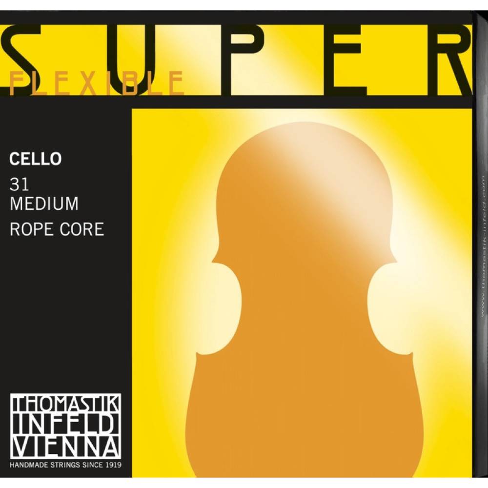 Струни для віолончелі Thomastik-Infeld 31 Superflexible Rope Core 4/4 Medium Tension Струни для віолончелі Thomastik-Infeld 31 Superflexible Rope Core 4/4 Medium Tension