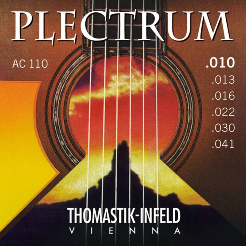 Струны для акустической гитары Thomastik-Infeld AC110 Plectrum Extra Light Acoustic Guitar Strings 10/41