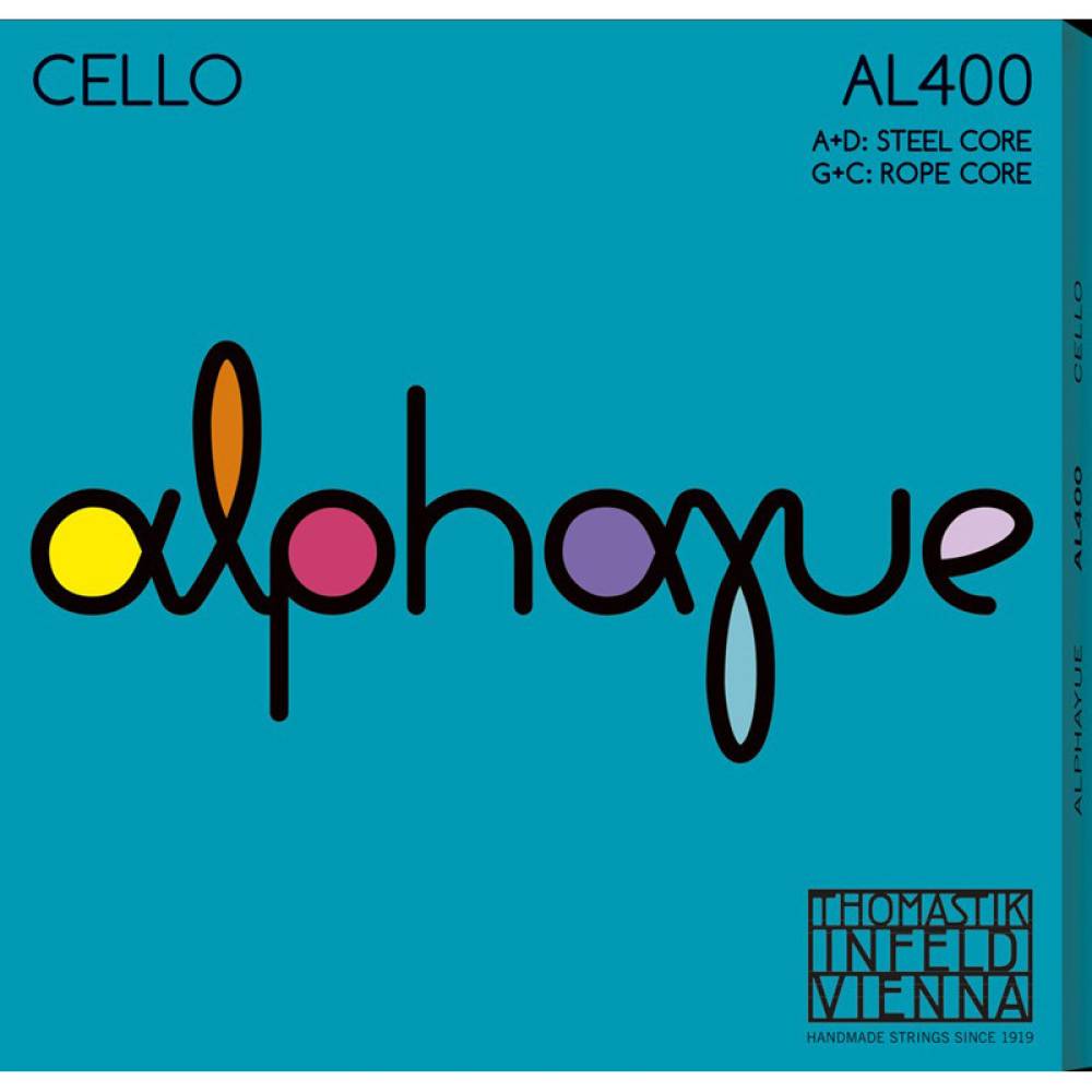 Струни для віолончелі Thomastik-Infeld AL400 4/4 Alphayue A+D Steel Core G+C Rope Core Medium Tension