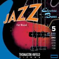 Струни для бас-гітари Thomastik-Infeld JF345 Jazz Flat Wound Medium 5-Strings Bass 43/136