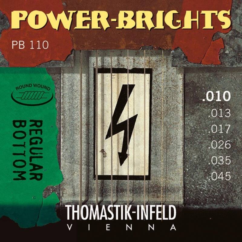 Струны для электрогитары Thomastik-Infeld PB110 Power-Brights Regular Bottom Medium Light 10/45