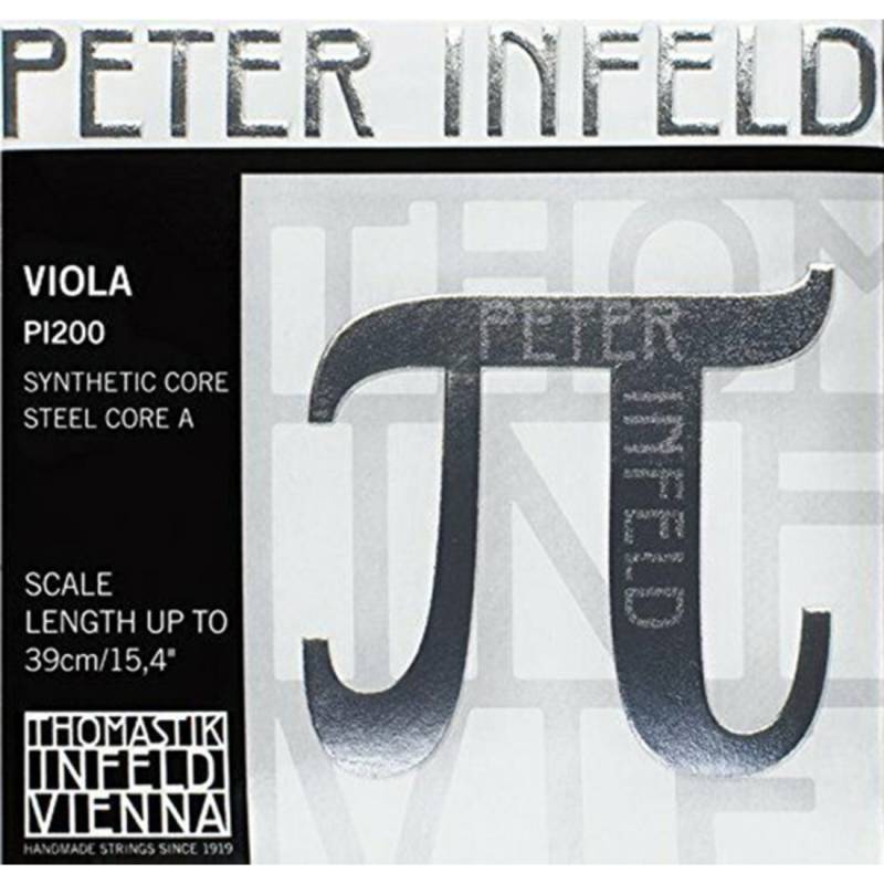 Струны для альта Thomastik-Infeld PI200 Peter Infeld Synthetic Core Steel Core A Up To 39cm 4/4 Medium Tension