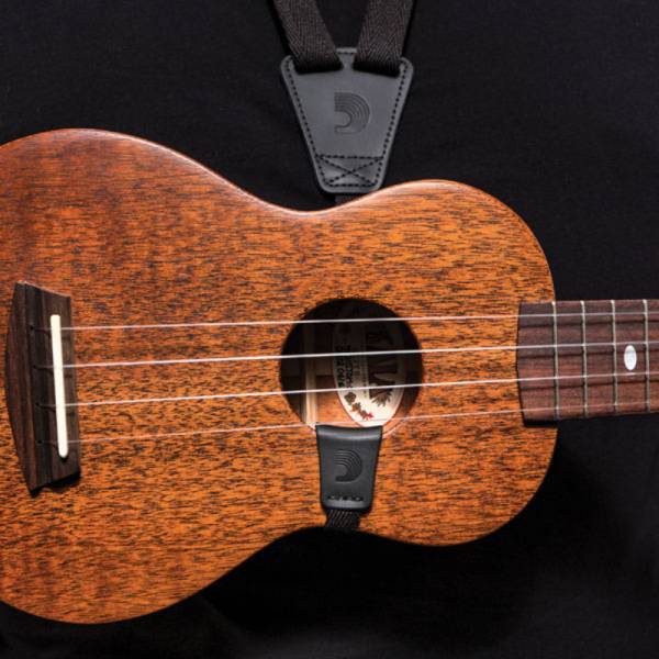 Ремень для укулеле D'ADDARIO 19UKE00 ECO-COMFORT UKULELE STRAP (BLACK)