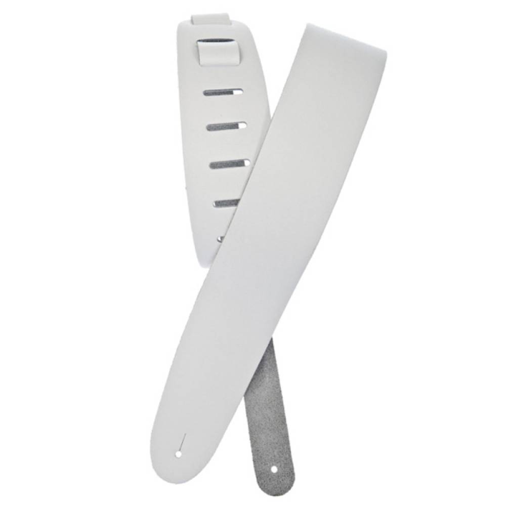 Ремень для гитары D'ADDARIO 25BL02 BASIC LEATHER GUITAR STRAP (WHITE)