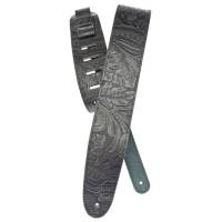 Ремень для гитары D'ADDARIO 25LE00 DELUXE LEATHER GUITAR STRAP (EMBOSSED, BLACK)