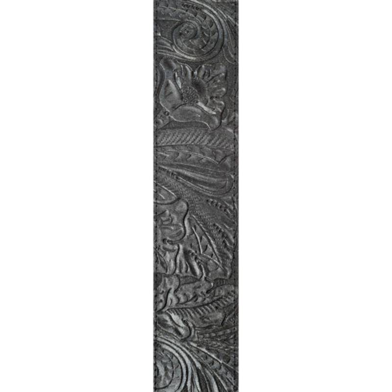 Ремінь для гітари D'ADDARIO 25LE00 DELUXE LEATHER GUITAR STRAP (EMBOSSED, BLACK)