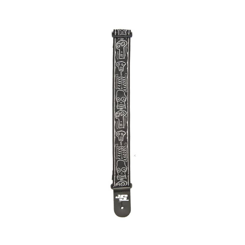 Ремінь для гітари D'ADDARIO JOE SATRANI WOVEN GUITAR STRAP (Skull N Bones)