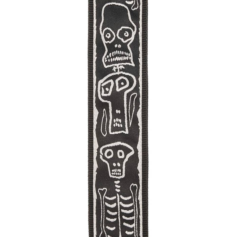 Ремень для гитары D'ADDARIO JOE SATRANI WOVEN GUITAR STRAP (Skull N Bones)