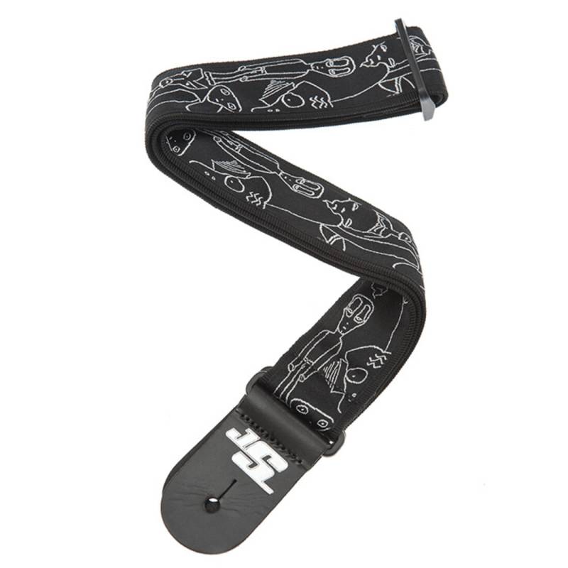 Ремень для гитары D'ADDARIO JOE SATRANI WOVEN GUITAR STRAP (Silver Sketches)