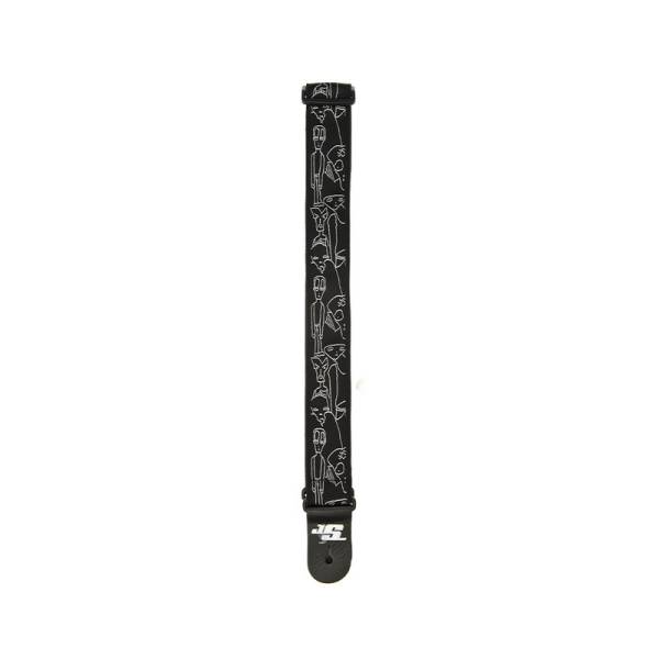Ремінь для гітари D'ADDARIO JOE SATRANI WOVEN GUITAR STRAP (Silver Sketches)