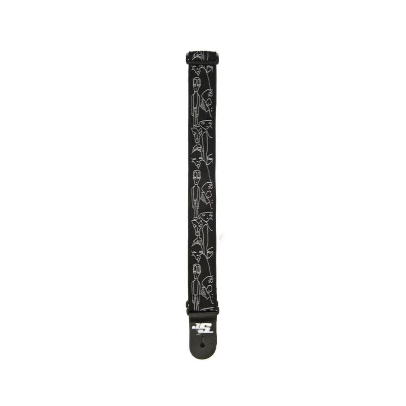Ремень для гитары D'ADDARIO JOE SATRANI WOVEN GUITAR STRAP (Silver Sketches)