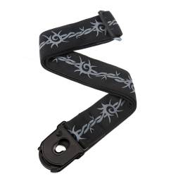 Ремень для гитары D'ADDARIO PLANET LOCK GUITAR STRAP (BARBED WIRE)