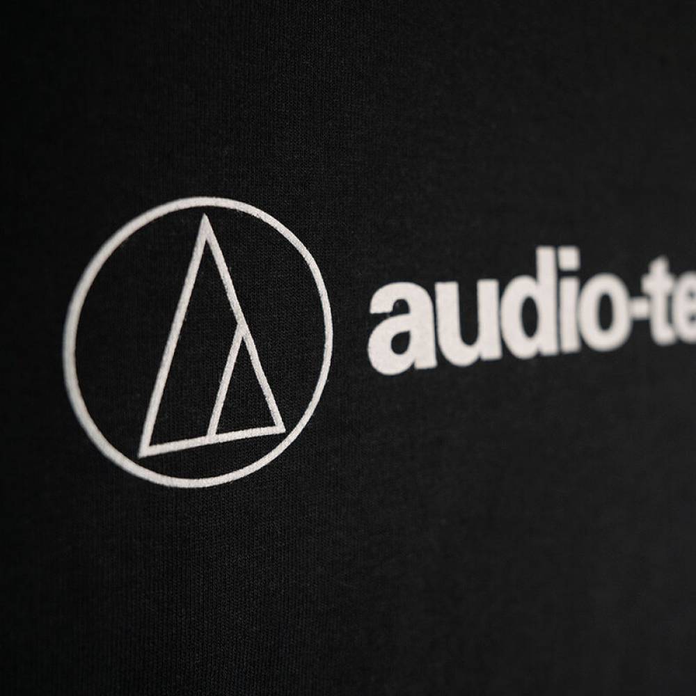 Футболка чоловіча класична з логотипом Audio Technica Чорна L