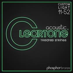Струни для акустичної гітари Cleartone 7411 Phosphor Bronze Custom Light 11/52