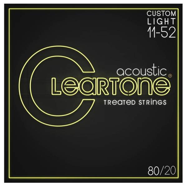 Струни для акустичної гітари Cleartone 7611 80/20 Bronze Custom Light 11/52