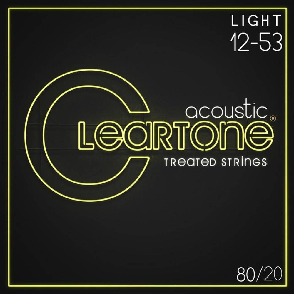 Струни для акустичної гітари Cleartone 7612 80/20 Bronze Light 12/53