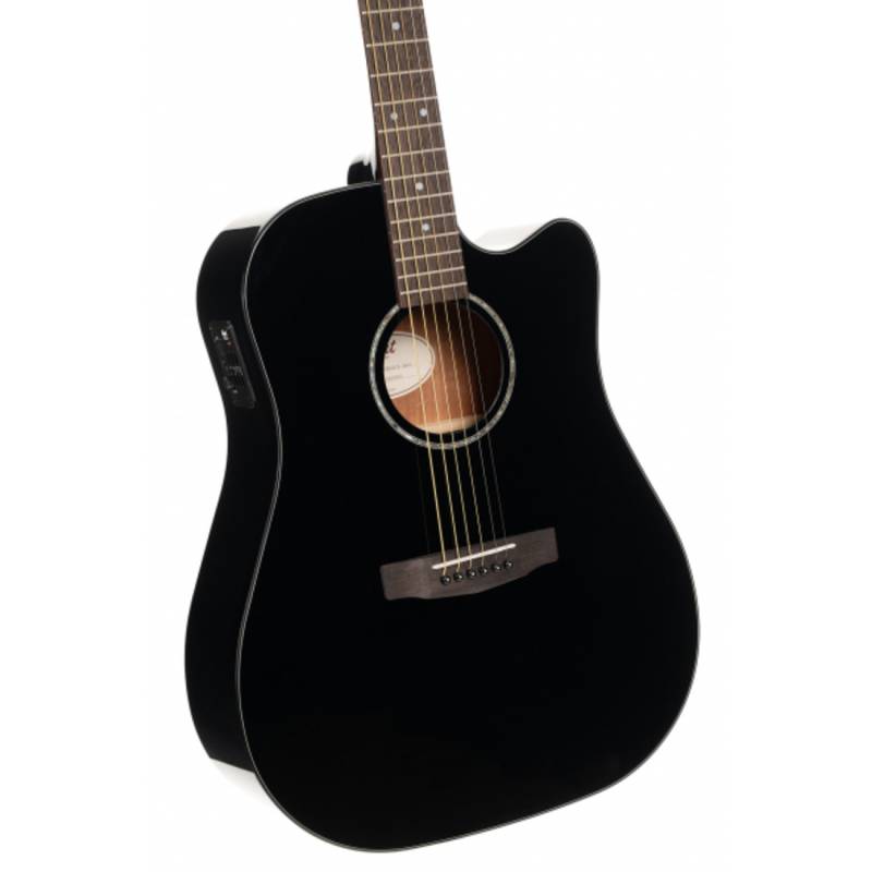 Электроакустическая гитара Cort EARTH 60CE (Black Gloss)