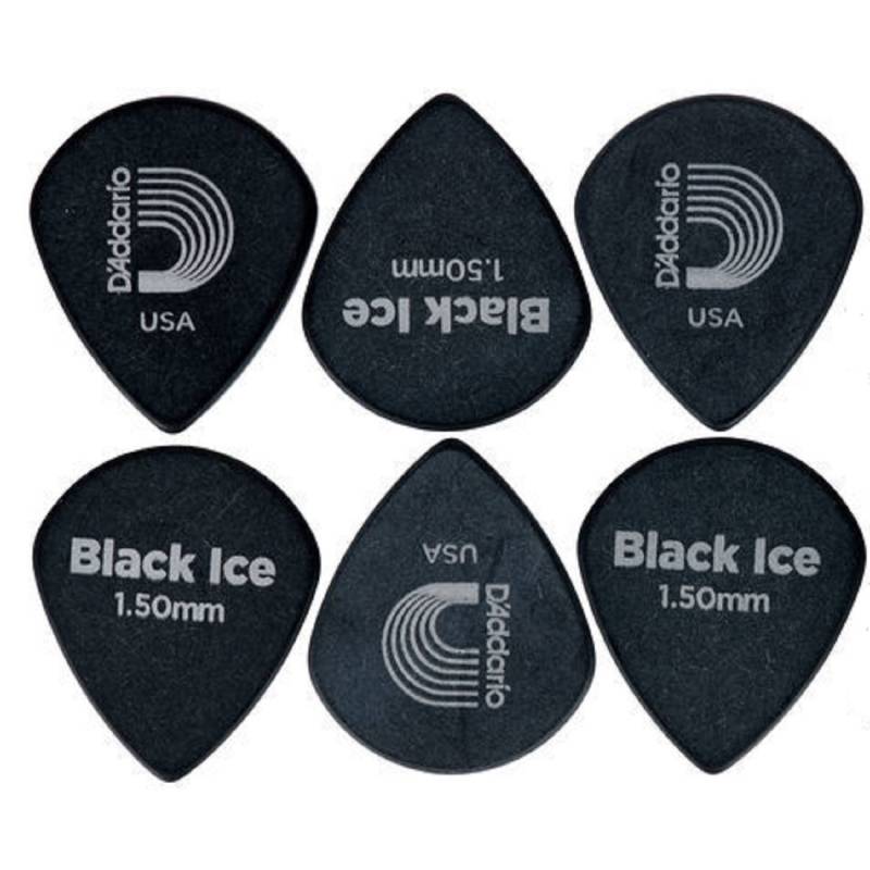 Медиаторы D'Addario 3DBK7 Planet Waves Duralin Black Ice Player's Pack 1.5 mm (10 шт.)