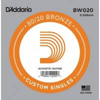 Струна D'Addario BW020 80/20 Bronze .020