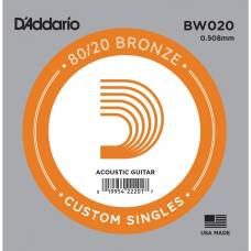Струна D'Addario BW020 80/20 Bronze .020