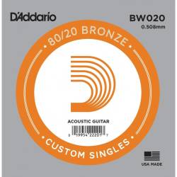 Струна D'Addario BW020 80/20 Bronze .020
