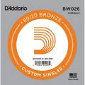 Струна D'Addario BW026 80/20 Bronze .026