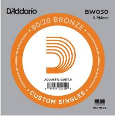 Струна D'Addario BW030 80/20 Bronze .030