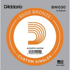 Струна D'Addario BW030 80/20 Bronze .030