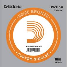 Струна D'Addario BW034 80/20 Bronze .034
