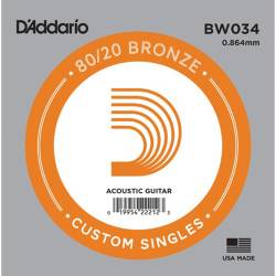 Струна D'Addario BW034 80/20 Bronze .034