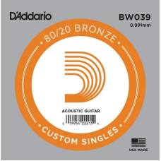 Струна D'Addario BW039 80/20 Bronze .039